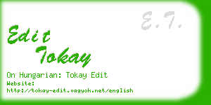 edit tokay business card